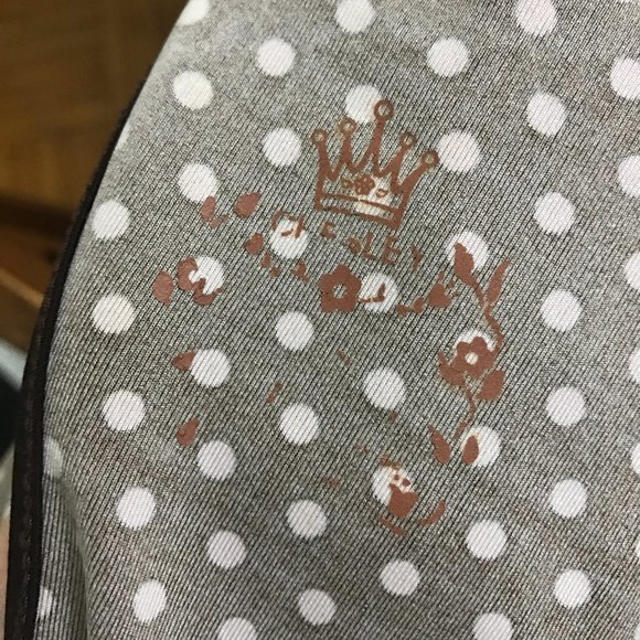 Brown Polka Dot Surplice Dress - Picture 7 of 7